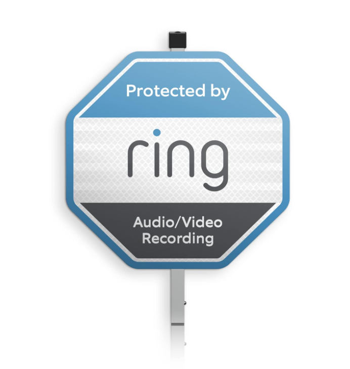 Reflective Ring Security Aluminum Yard Signs - 